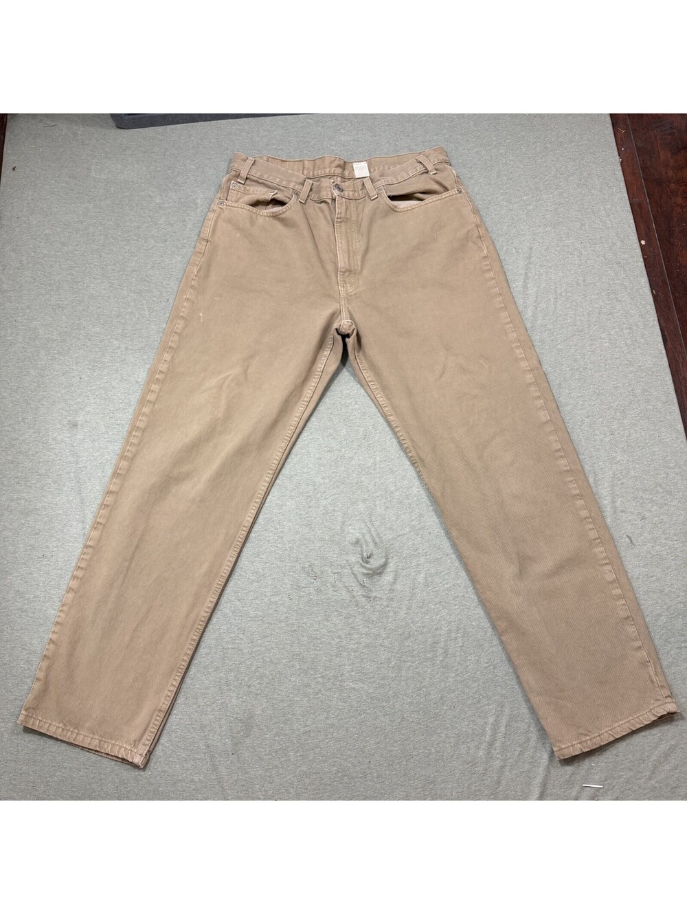 Vintage Levi's‎ 550 Tan Denim Relaxed Fit Jeans 38x32 Made In USA 1997